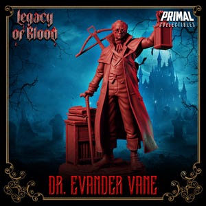 Human Hunter Figure - Dr. Evander Vane - 28/32/75mm Scale Unpainted Resin Minis - Primal Collectibles - TTRPG Fantasy - Legacy of Blood