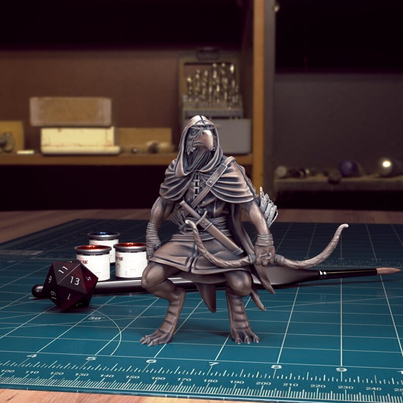 Aarakocra Rangers - 32mm Scale Miniatures - Resin 3D Printed D&D Figures - TytanTroll - Character Minis