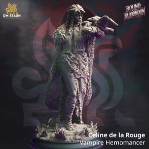 Vampire Hemomancer - Celine - 32mm/75mm Scale Miniature - DM Stash - Bound in the Bloodmoon - D&D Figure - Resin 3D Print