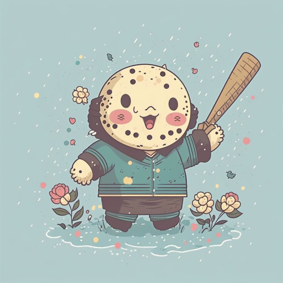 Kawaii Jason Voorhees Friday the 13th Printable Digital - Etsy
