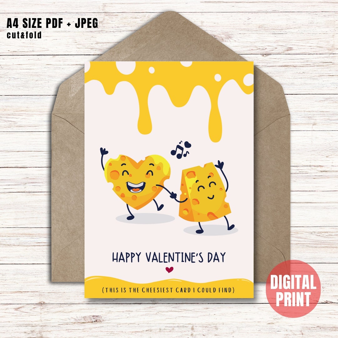 Printable Valentines Card for Boyfriend, Funny Valentine Card, Cheesy ...