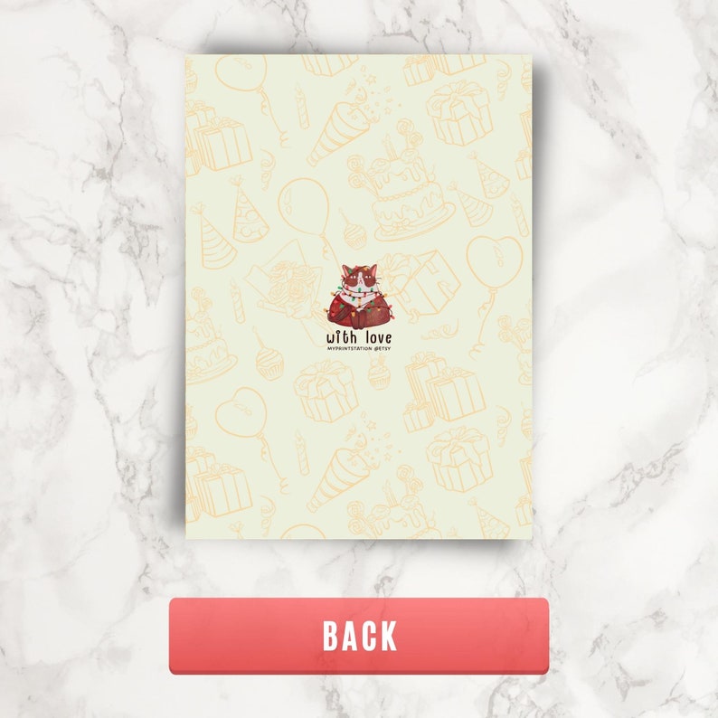 Sarcastic Happy Birthday Card - Funny Cat Card - Printable Instant ...