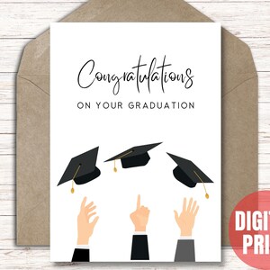 Digital Graduation Card, Happy Graduation Card, Congrats Graduate, Masters Graduation PDF, Instant Download Graduation Gift