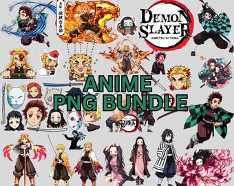 Anime Art Demon Slayer Bundle PNG Unique Design Trending PNG, Most Popular Products, Cartoon, Anime 2024, Anime png, Made by me.
