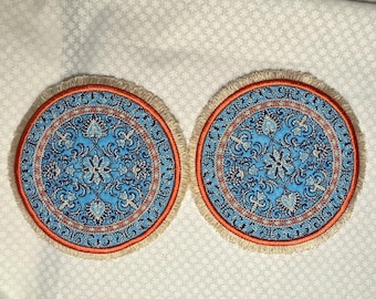 Embroidered Mug Rugs