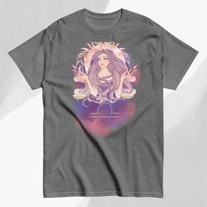 Libra Zodiac Sign Custom Design Unisex Cotton T-Shirt - Astrology Graphic Tee - Available in Multiple Colors - Exclusive to Our Store
