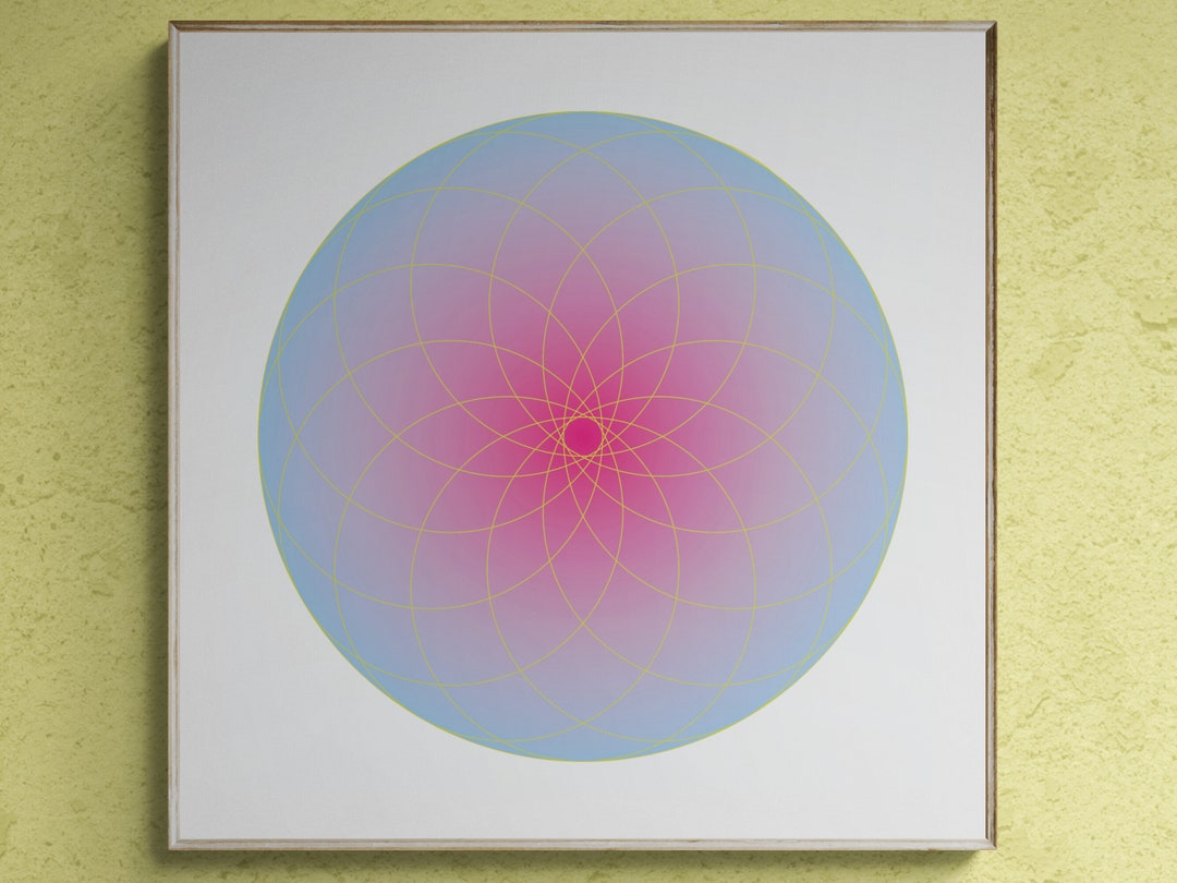Vibrant Mandala Art Print: Sacred Geometry (digital Download) - Etsy
