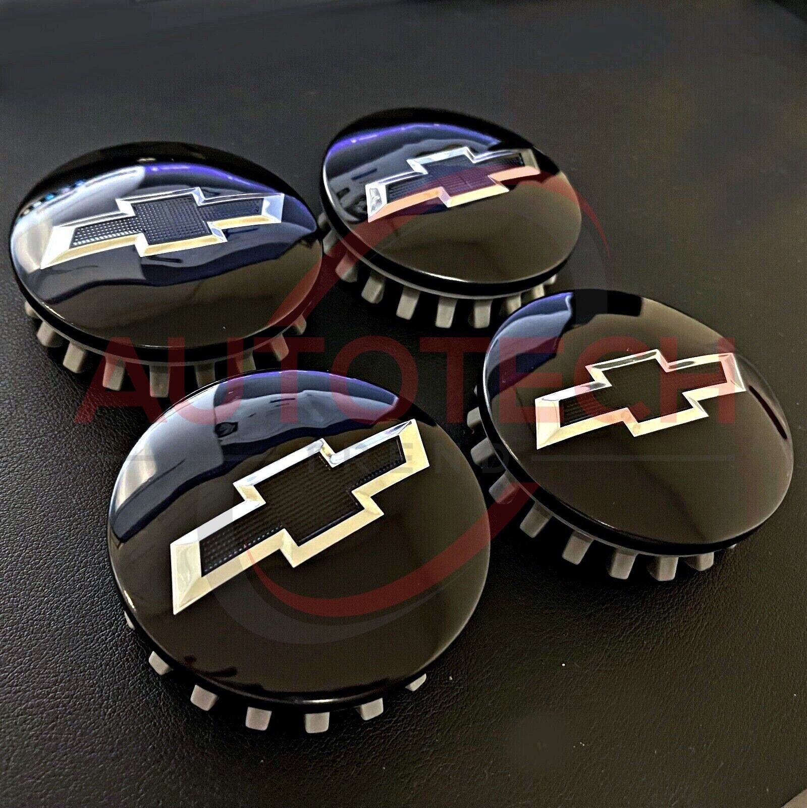 Set of 4 Gloss Black Wheel Center Caps for Chevy Silverado Etsy