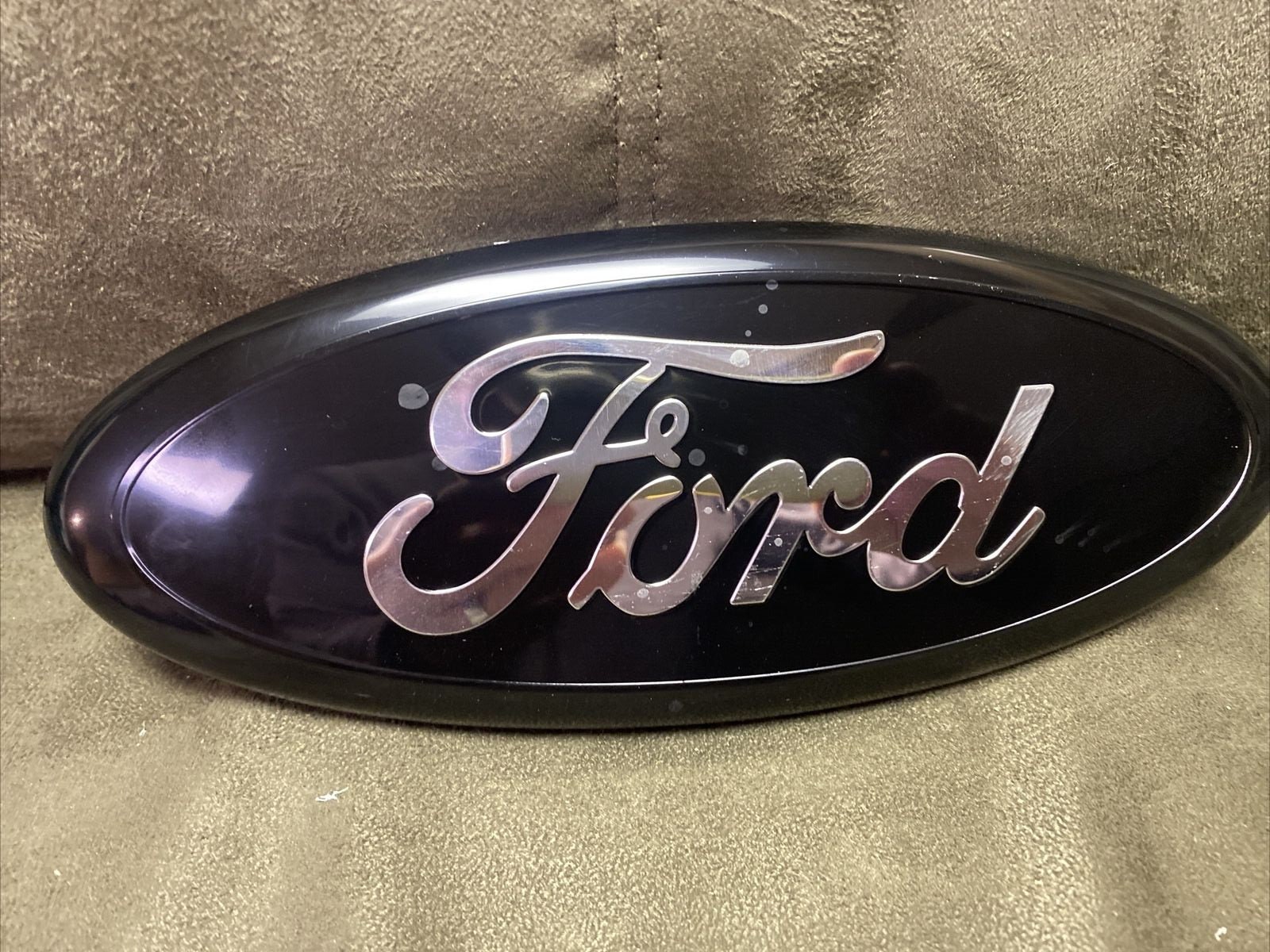 F-150 2018-2020 Front/Rear Smoke Chrome Black Ford Oval Emblem w/ Camera