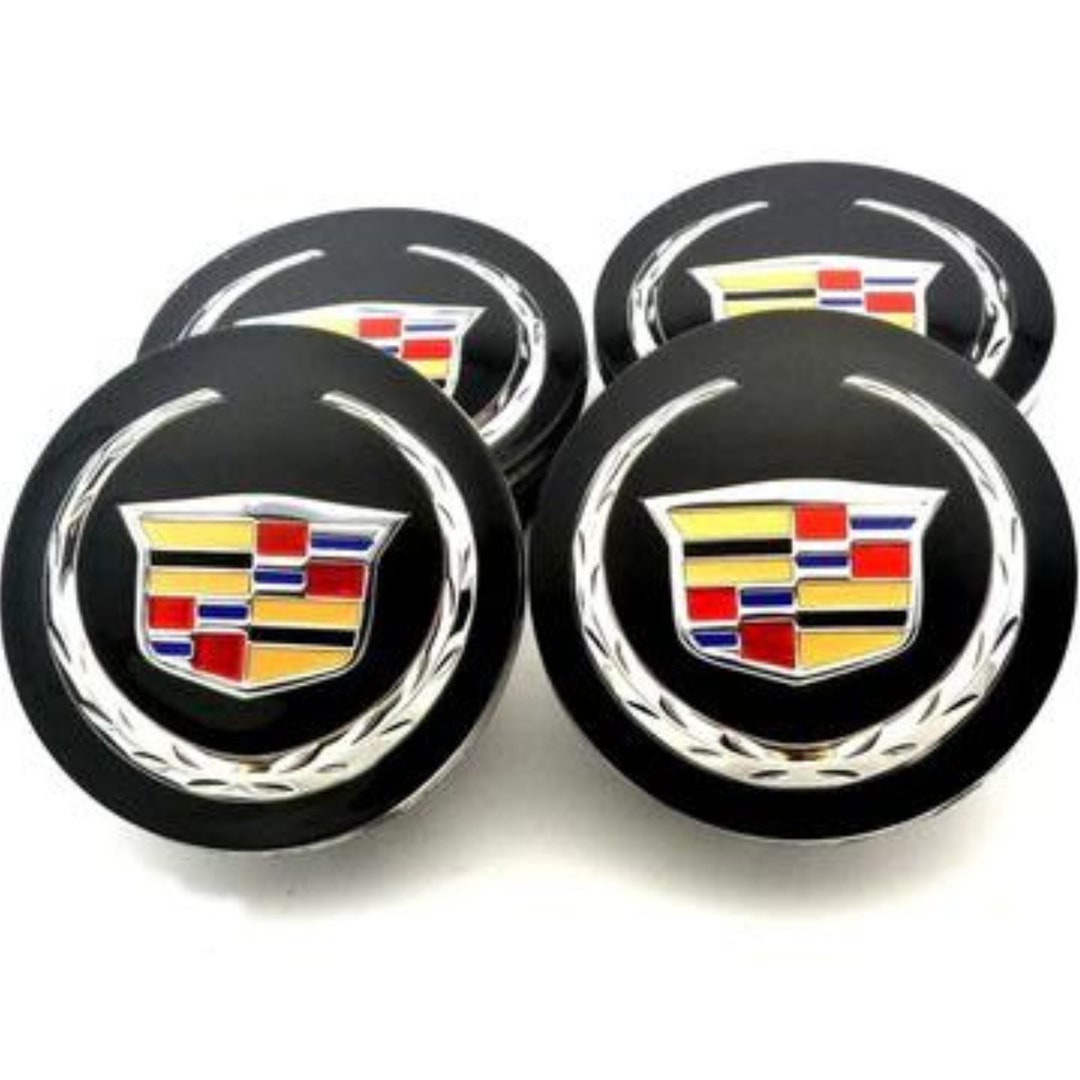 Set of 4 BLACK Wheel Rim Center Hub Caps for Cadillac Ats Cts Etsy