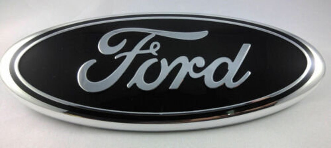 Blue & Chrome 9 Inch Oval Emblem For 2005-2014 Ford F150 - Front Grille Or Tailgate Badge