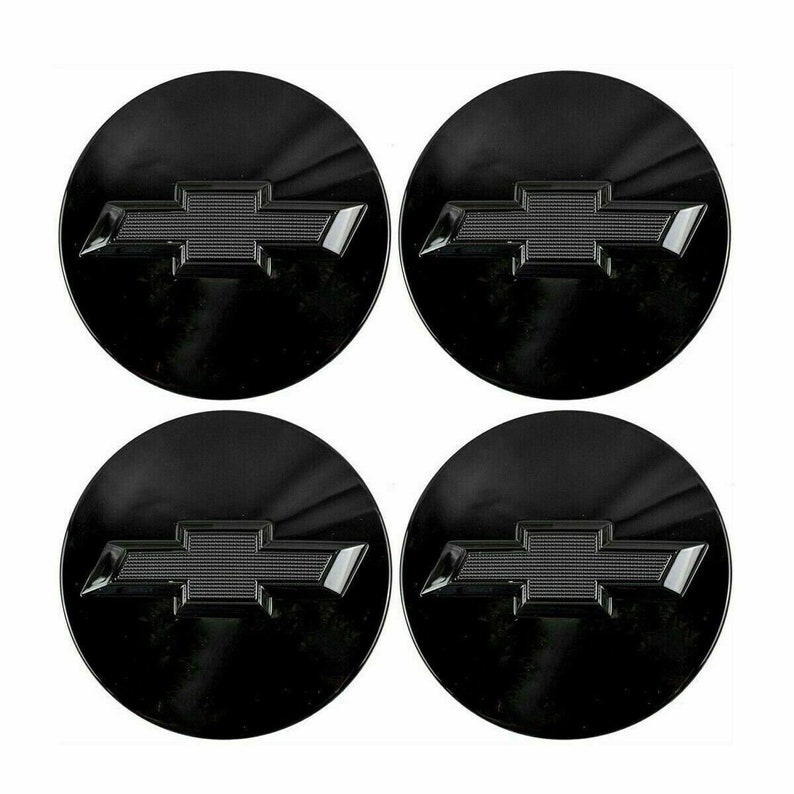 4X Gloss Black Wheel Rim Center Hub Caps for Chevy Silverado Etsy