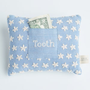 Handwoven Floral Tooth Fairy Pillow image 1