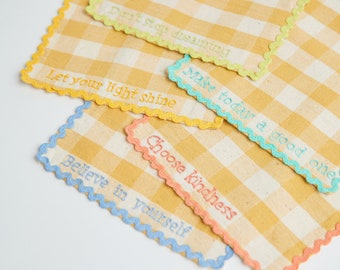 Handwoven Positive Vibes Lunchbox Napkins