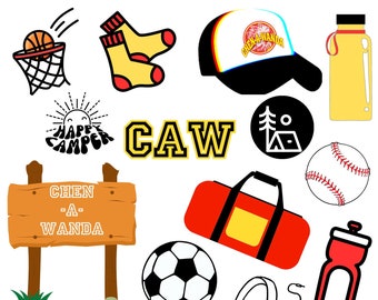 Custom Camp Sticker Sheet: Waterproof Vinyl Decals