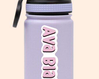 Adesivo personalizzato impermeabile con nome: adesivo per borraccia per bambini