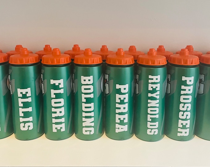 Gatorade Water Bottle, Custom Sports Bottle, Party Favor Personal Team Gift for Kids