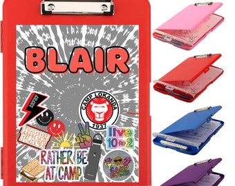 Personalized Clipboard Case: Custom Camp Stationery Storage