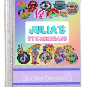 Personalized Stickerbeans Book Cover Sticker