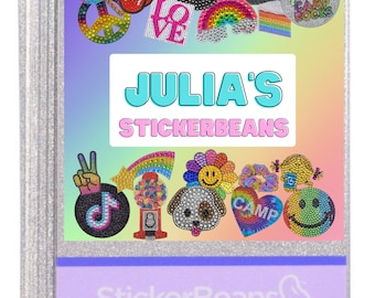 Personalized Stickerbeans Book Cover Sticker