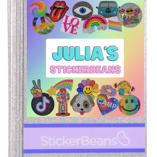 Personalized Stickerbeans Book Cover Sticker