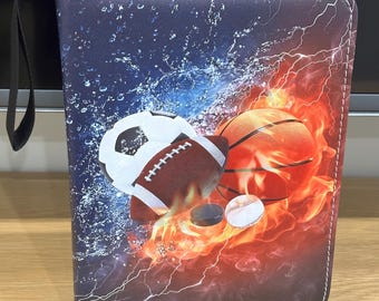 personalized sports card binder Personalized Pokemon Trading Card Binder: Faux Leather Sports Card or  Gaming Cards With Protectors