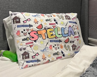 Personalized Coloring Pillowcase: Slumber Party Kids Craft Activity