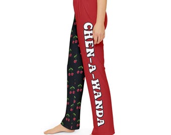 Kids Lounge Pants: Custom Name School Team Pajama Bottoms