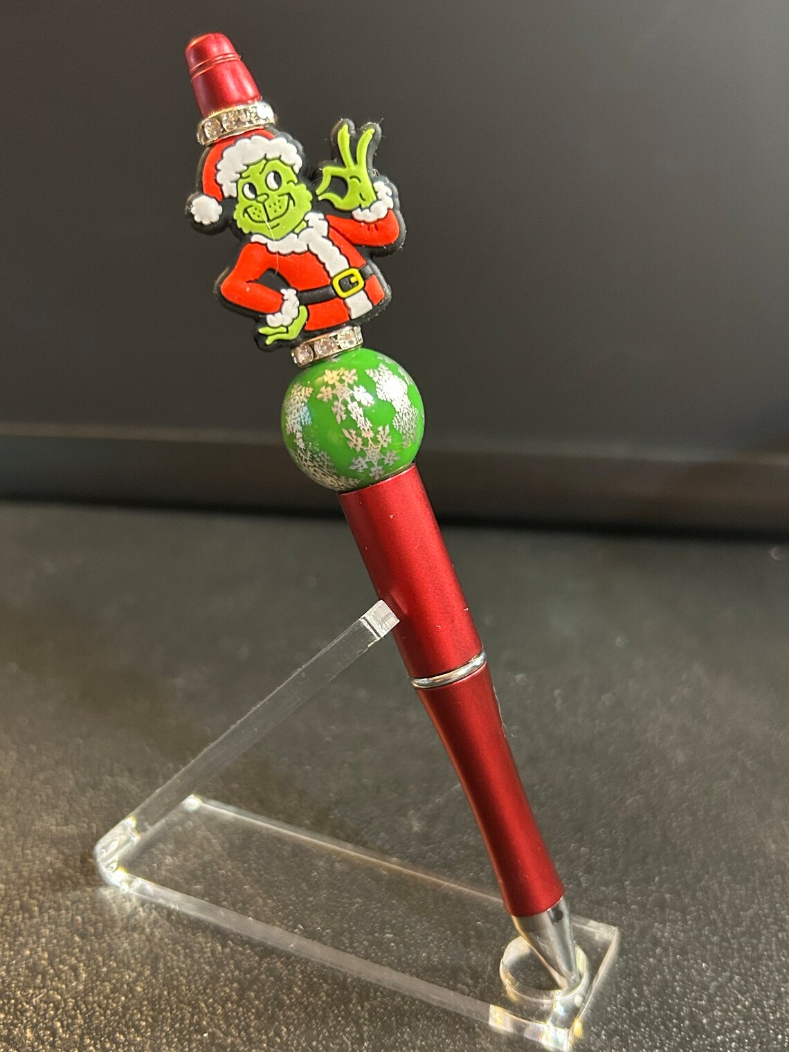 Grinch Beadable Pen Etsy