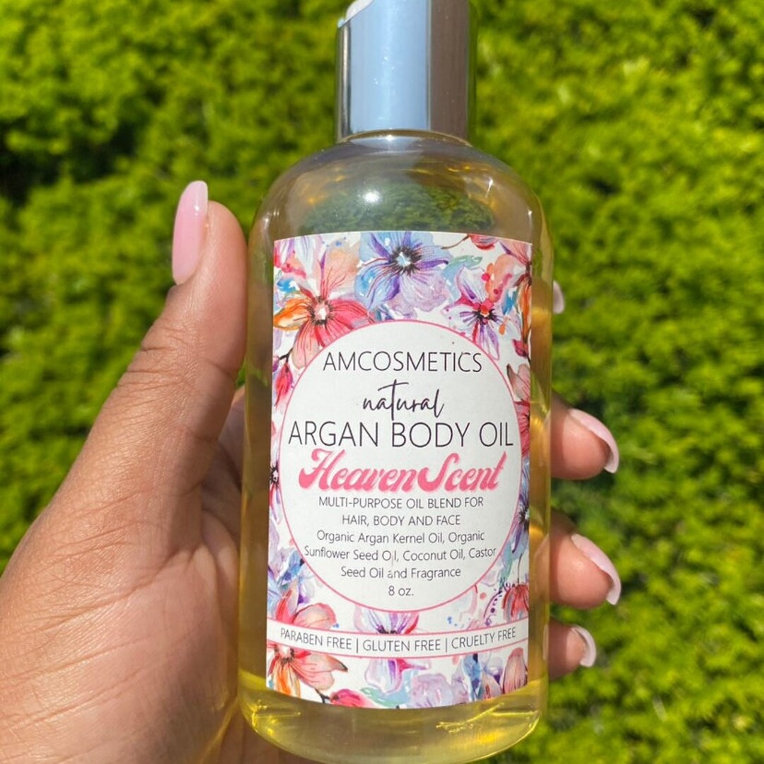 HEAVEN SCENT Argan Body Oil Natural Moisturizer for Dry and Sensitive