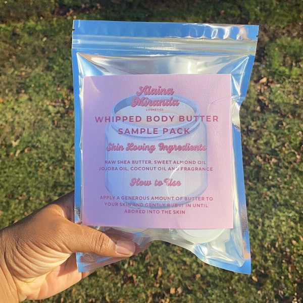 Whipped Body Butter 5 1oz Sample Set | Handgemachte Feuchtigkeitscreme für trockene und empfindliche Haut | Massagebutter für den täglichen Gebrauch | Nicht fettende Formel