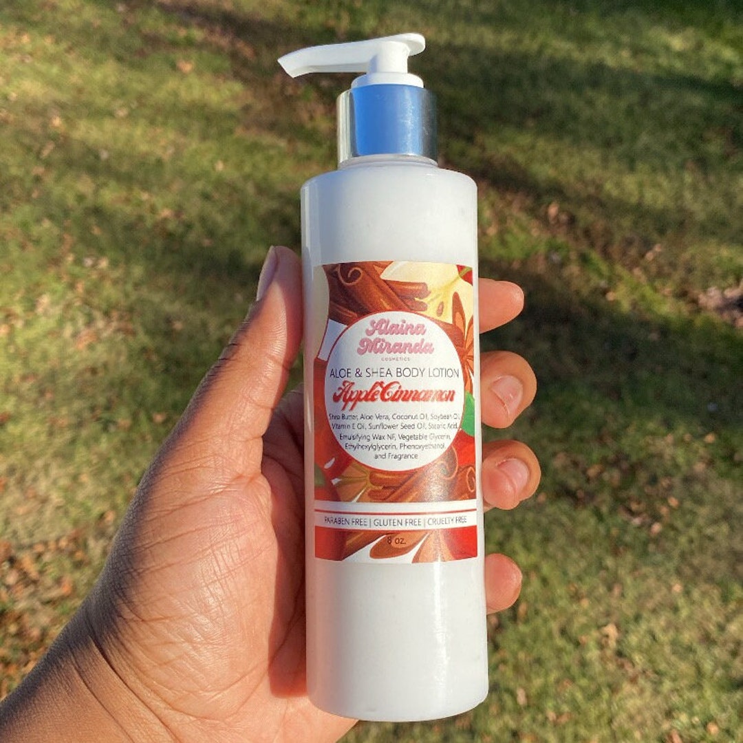 APPLE CINNAMON Aloe Vera & Shea Butter Body Lotion Natural Etsy