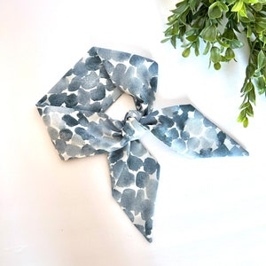 blue spotted featherweight polka dot scarf chic choker scarf hair scarf purse scarf gift for mom girlfriend neck scarf