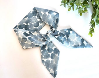 blue spotted featherweight polka dot scarf chic choker scarf hair scarf purse scarf gift for mom girlfriend neck scarf