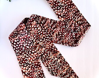 Geometric Satin Sash Belt: Versatile Silky Wrap Tie