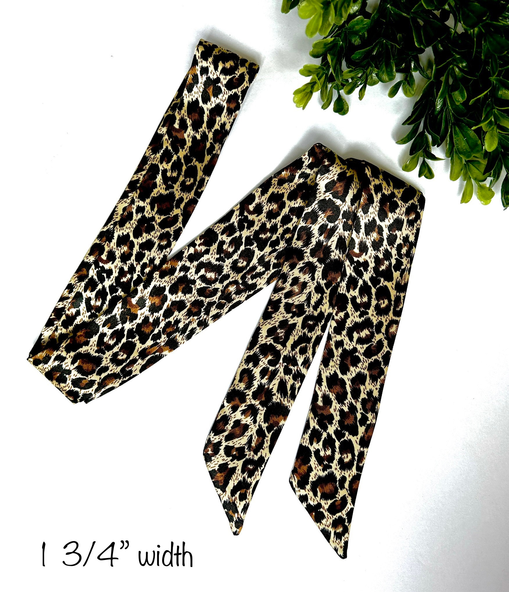 Cheetah Silk Scarf Wrap Adjustable Belt Satin Sash Scarf Leopard Cheetah Animal Print Hat Scarf Belt  main image 4