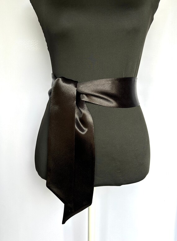 Satin Sash Belt Black Dress Belt Wrap Black Sash