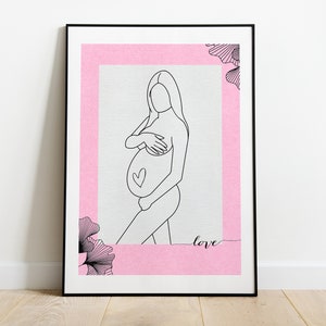 Schwangerschaftskunst - Schwangerschaftsliebe - schwanger - Mama - Liebe - Poster - druckbares Poster - digitales Poster