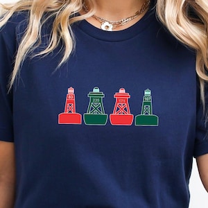 Navigation Buoy Channel Marker Tee Shirt, Nautical Tee Shirt, River Buoy Shirt, Boaters Gift Tee Shirt, Boat Lovers Shirt, River Life Tee