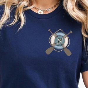 Lake Life Cotton Tee Shirt, Unisex Lake Vibes T-Shirt, Relaxing Weekend Tee, Nature Lover Gift, Summer Vacation Shirt