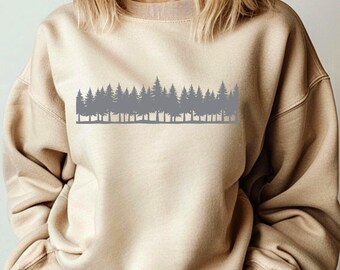 River Sweatshirt, Pine Trees Shirt, Pine Forest Shirt, Forest Sweatshirt, Pine Tree Shirt, Fall Shirt, Pine Tree Sweat
