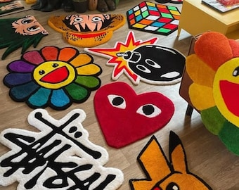 custom personalize tufting rug your design and color
