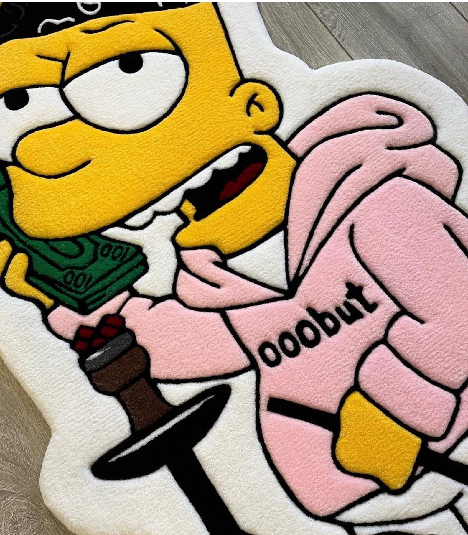 Custom Bart Simpson Tufted Rug: Handmade Area Rug, Home Decor - Etsy