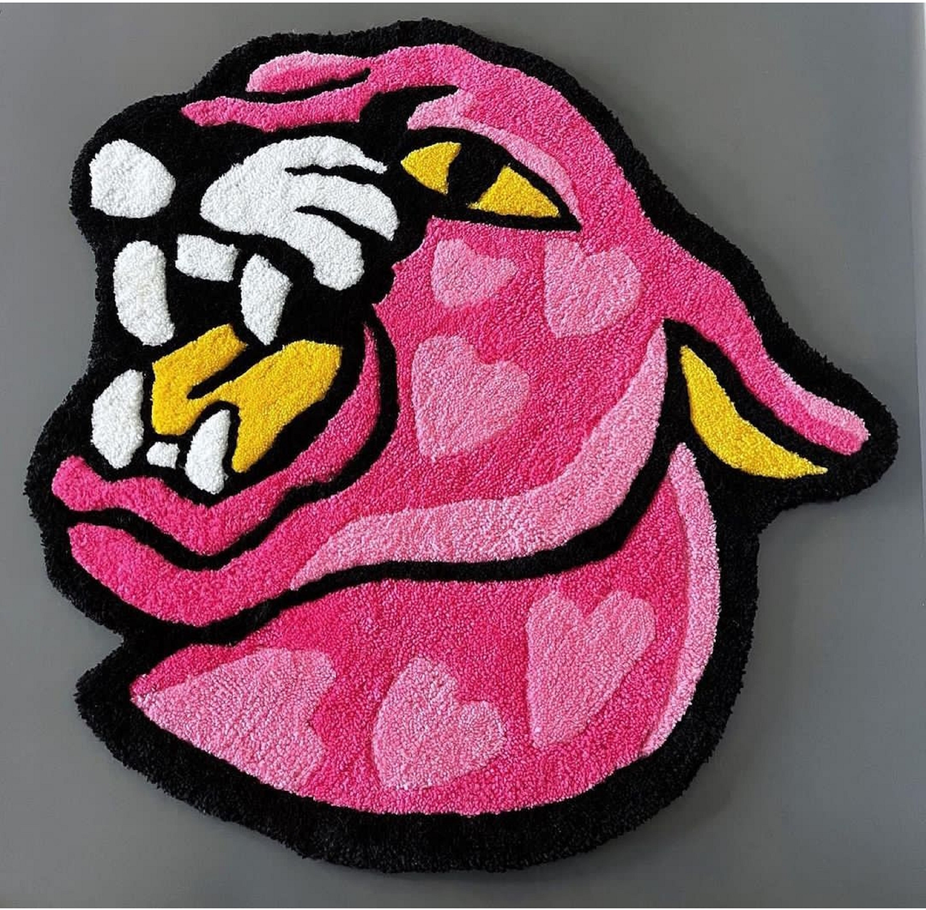 Pink Color Panther Rug/tattoo Rug /tufted Rug/tufting Rug - Etsy