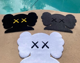 Kaws face custom tufted rug