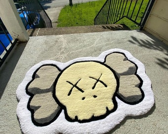 Kaws face custom tufted rug