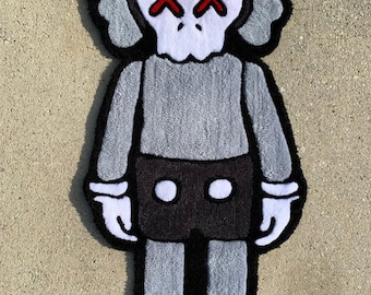 Kaws face custom tufted rug