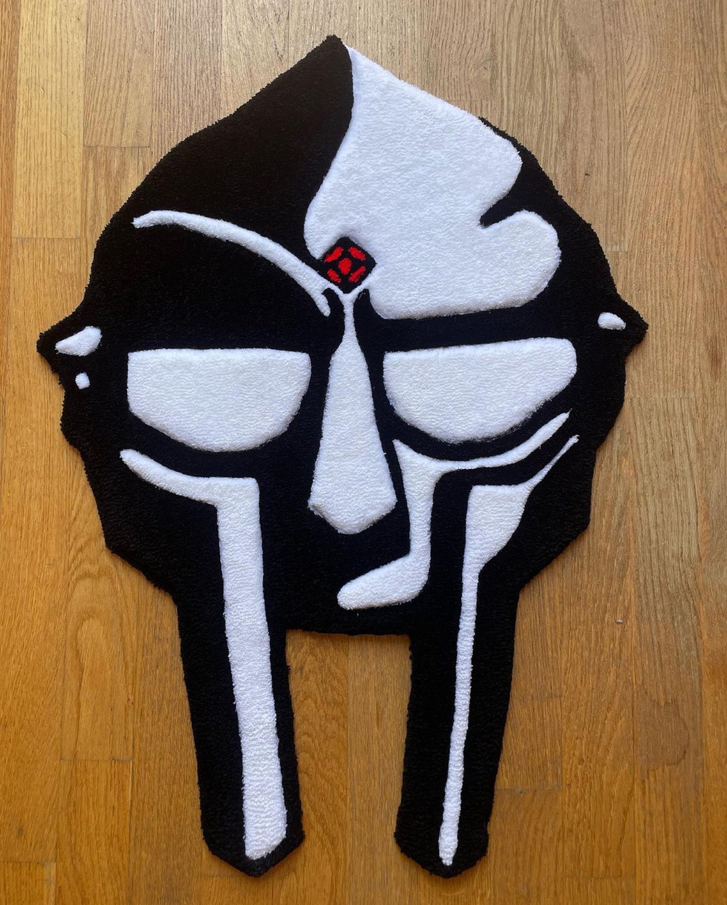 MF DOOM helmet custom rug,handmade,bad room rug,living room rug