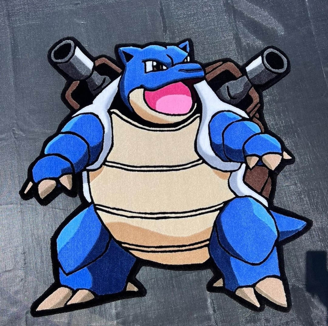 Blastoise Pokémon Custom Tufted Rug /handmade Rug/handcrafted - Etsy