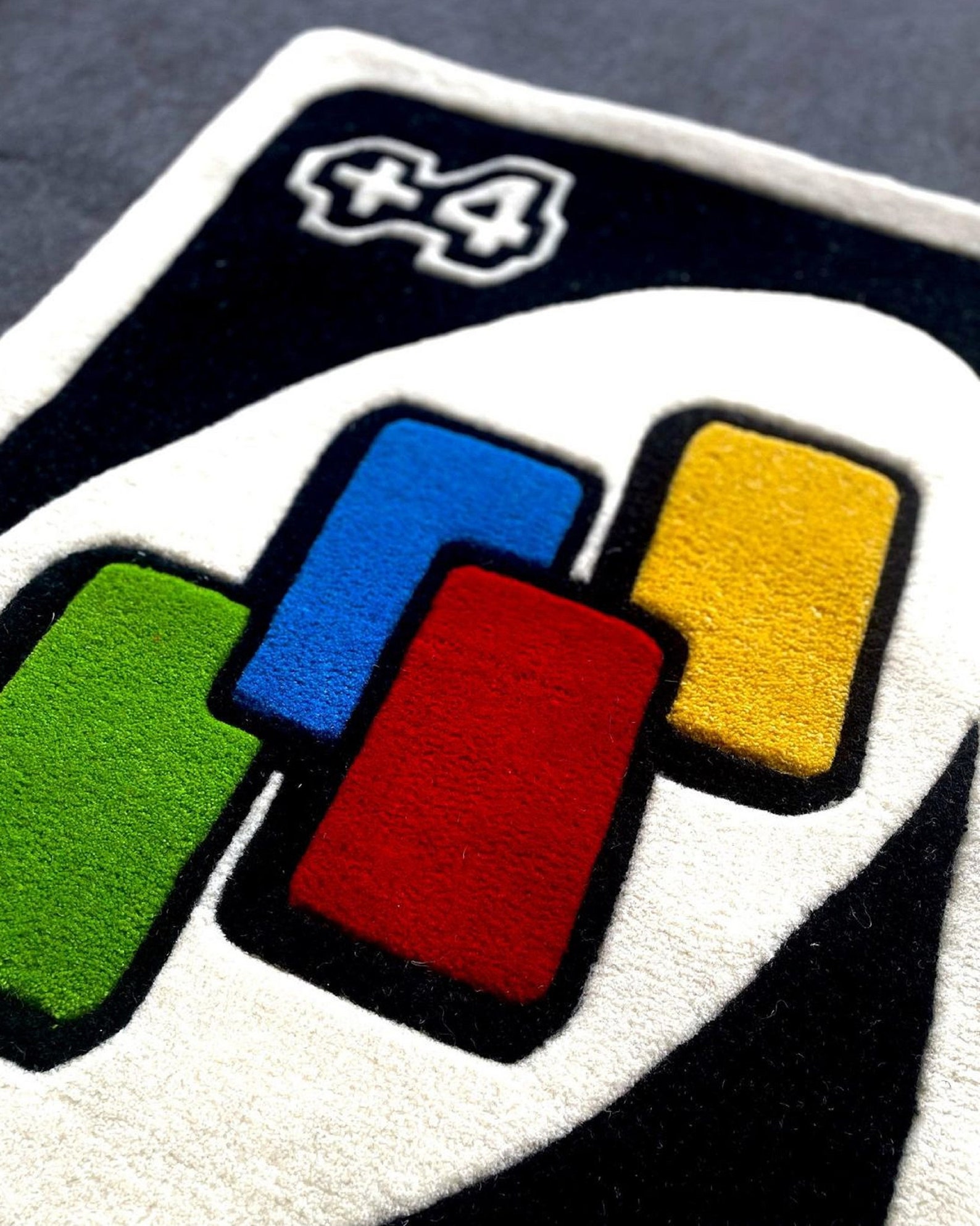 Uno Tufted Rug Card - Reverse +4 Card Rug, Colorful Rug, Modern Rugs ...